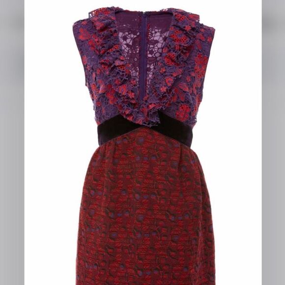 RARE Anna Sui Rouge Floral Embroidery Dress - Picture 9 of 15